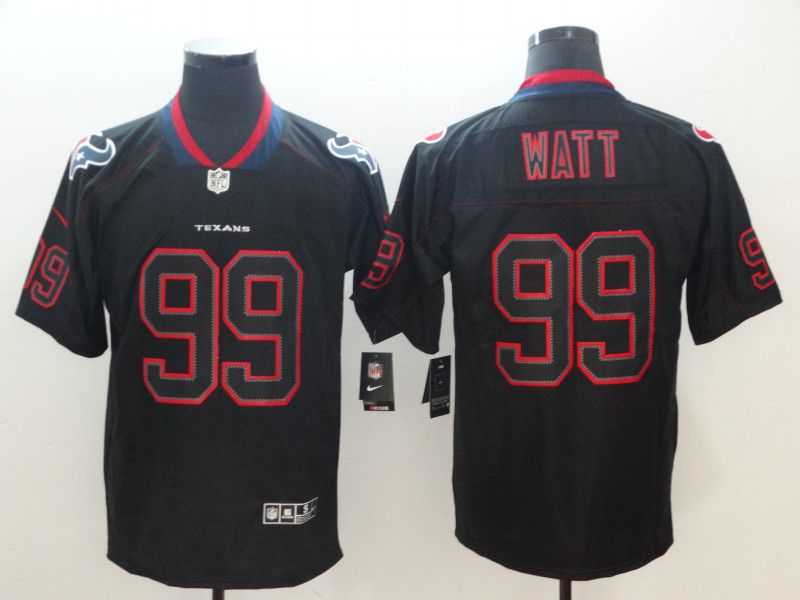 Men Houston Texans #99 Watt Nike Lights Out Black Color Rush Limited NFL Jerseys->houston texans->NFL Jersey